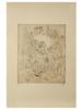 ANTIQUE BULGARIAN FRENCH ETCHING BY JULES PASCIN PIC-0