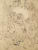 ANTIQUE BULGARIAN FRENCH ETCHING BY JULES PASCIN PIC-1