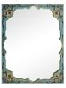 ART NOUVEAU FRENCH CHAMPLEVE ENAMEL WALL MIRROR PIC-0