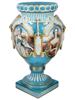 GERMAN DRESDEN PORTRAIT HAND PAINTED PORCELAIN VASE PIC-2