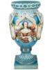 GERMAN DRESDEN PORTRAIT HAND PAINTED PORCELAIN VASE PIC-3