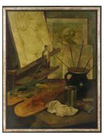 AMERICAN STILL LIFE PAINTING BY HENRY HENSCHE FRAMED