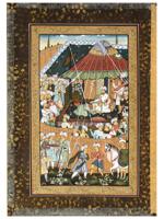 ANTIQUE INDIAN MUGHAL ZAHIRUNDDIN BABUR PAINTING