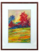 AMERICAN LANDSCAPE PAINTING BY RICHARD MAYHEW FRAMED