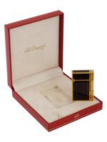 FRENCH ST DUPONT GOLD PLATED LACUERED GAS LIGHTER IOB