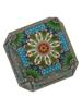 RUSSIAN 88 GILT SILVER CLOISONNE ENAMEL TEA CADDY PIC-5