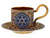 RUSSIAN SILVER CLOISONNE ENAMEL CUP AND SAUCER PIC-1