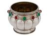 RUSSIAN 88 SILVER BRATINA BOWL WITH GEMSTONES PIC-1