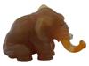 RUSSIAN HAND CARVED AGATE RUBY EYES ELEPHANT FIGURINE PIC-2