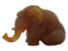 RUSSIAN HAND CARVED AGATE RUBY EYES ELEPHANT FIGURINE PIC-4