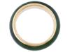 VINTAGE 14K GOLD DARK GREEN JADE STONE BAND RING PIC-2