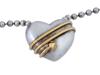 TIFFANY 18K GOLD AND STERLING SILVER HEART PENDANT PIC-1