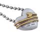 TIFFANY 18K GOLD AND STERLING SILVER HEART PENDANT PIC-2