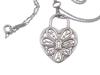 TIFFANY STERLING SILVER FILIGREE HEART KEY PENDANT PIC-2