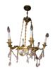 ANTIQUE FRENCH RUSSIAN BRONZE GILT SWAN CHANDELIER PIC-0