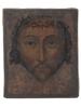 ANTIQUE ICON PAINTING CHRIST WITH CROWN OF THORNS PIC-0