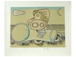 LIMITED EDITION SURREALIST COLOR LITHOGRAPH SIGNED