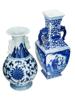 VINTAGE CHINESE BLUE AND WHITE PORCELAIN VASES PIC-1