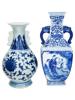 VINTAGE CHINESE BLUE AND WHITE PORCELAIN VASES PIC-0