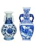 VINTAGE CHINESE BLUE AND WHITE PORCELAIN VASES PIC-4