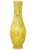 ANTIQUE CHINESE QING YELLOW GLAZED HEXAGONAL VASE PIC-4