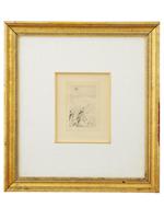 ANTIQUE FRENCH ETCHING BY PIERRE AUGUSTE RENOIR