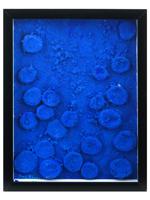 ATTR TO YVES KLEIN FRENCH BLUE MIXED MEDIA PAINTING