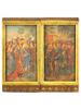 ANTIQUE DIPTYCH AFTER COLOGNE CATHEDRAL ALTARPIECE PIC-0