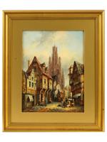 ANTIQUE FRENCH OIL PAINTING BY HENRY SCHAFER 1883