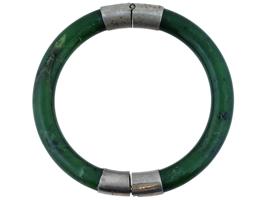 CHINESE HAND CARVED JADE BANGLE BRACELET