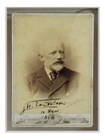 ANTIQUE RUSSIAN PHOTO TCHAIKOVSKY WITH AUTOGRAPH