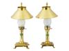 VINTAGE GILT BRASS ORIENT EXPRESS TABLE LAMPS PIC-0