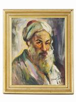 EARLY 20TH C SIGNED OIL PAINTING OF AN ARAB MAN