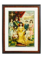 ANTIQUE CHROMOLITHOGRAPH PRINT ITALIAN ROYAL FAMILY