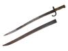 1867 FRENCH CHASSEPOT SWORD BAYONET IN SCABBARD PIC-0