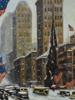 ATTR TO GUY WIGGINS NEW YORK CITYSCAPE OIL PAINTING PIC-1