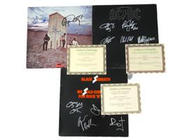 AUTOGRAPHED LP ALBUMS AC/DC BLACK SABBATH THE WHO