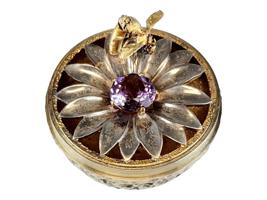 ENGLISH GILT SILVER AMETHYST EGG STUART DEVLIN 1967