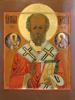 LARGE ANTIQUE 19TH C RUSSIAN ICON OF SAINT NICHOLAS PIC-1