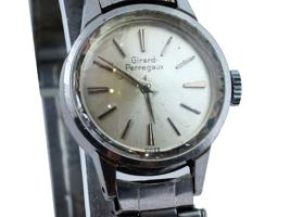 VINTAGE GIRARD PERREGAUX STAINLESS STEEL WRIST WATCH