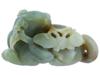 VINTAGE CHINESE CARVED JADE LION FIGURINE PIC-0