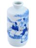 ANTIQUE CHINESE BLUE AND WHITE PORCELAIN SNUFF BOTTLE PIC-0