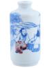 ANTIQUE CHINESE BLUE AND WHITE PORCELAIN SNUFF BOTTLE PIC-4