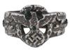 WWII NAZI GERMAN POLICE 800 SILVER RING PIC-0