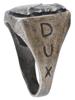 WWII ITALIAN SILVER ENAMEL MUSSOLINI HEAD RING PIC-3