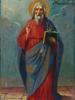 ANTIQUE GREEK ORTHODOX HAND PAINTED ST ANDREW ICON PIC-1