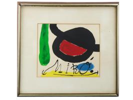 FIVE-COLOR SURREALIST LITHOGRAPH AFTER JOAN MIRO
