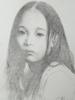 CONTEMPORARY CHINESE DRAWING GIRL PORTRAIT BY AI XUAN PIC-1
