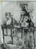 SWISS FIGURE AND BUST PAINTING BY ALBERTO GIACOMETTI PIC-1