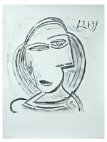 FEMALE PORTRAIT OFFSET PRINT AFTER PABLO PICASSO